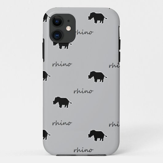 Coques Case-Mate iPhone Motif de silhouette rhino (Dos)