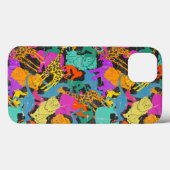 Coques Case-Mate iPhone Motif de silhouettes animales rétro (Verso (horizontal))