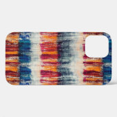 Coques Case-Mate iPhone Motif de simulation de tissu de broyage de teintur (Verso (horizontal))