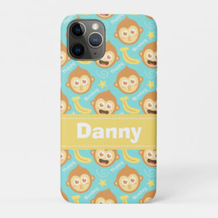 Coques Pour iPhone Motif de singes, bananes et étoiles mignons et heu