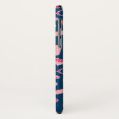 Coques Case-Mate iPhone Motif de soins infirmiers rose et bleu avec Monogr (Dos/Gauche)