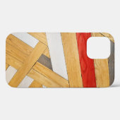 Coques Case-Mate iPhone Motif de sol en bois géométrique (Verso (horizontal))