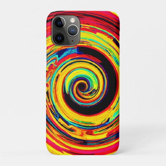 Coques Case-Mate iPhone Motif de spirale coloré (Dos)