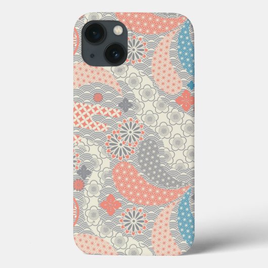Coques Case-Mate iPhone Motif de style japonais. Illustration (Verso)