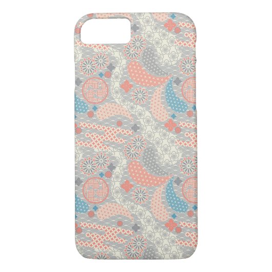 Coques Case-Mate iPhone Motif de style japonais. Illustration (Dos)