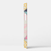 Coques Case-Mate iPhone Motif de style Patchwork transparent.  (Verso / Droite)