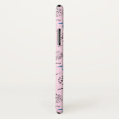 Coques Case-Mate iPhone Motif de style Pink Memphis (Dos/Droite)