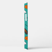 Coques Case-Mate iPhone Motif de style plat Halloween Turquoise. (Verso / Droite)
