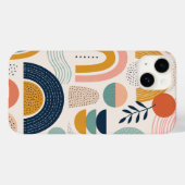 Coques Case-Mate iPhone Motif de surface abstrait en arc de prisme pastel (Verso (horizontal))