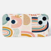 Coques Case-Mate iPhone Motif de surface abstrait en arc de prisme pastel (Verso (horizontal))