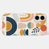 Coques Case-Mate iPhone Motif de surface abstrait en arc de prisme pastel (Verso (horizontal))