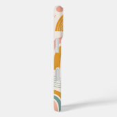 Coques Case-Mate iPhone Motif de surface abstrait en arc de prisme pastel (Verso / Droite)