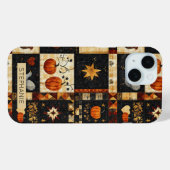 Coques Case-Mate iPhone Motif de surface composée d'art populaire primitif (Verso (horizontal))