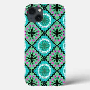 Etui iPhone 13 Motif de Suzani aux motifs ouzbek et kazakh