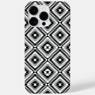 Coque Pour Pour iPhone 14 Pro Max Motif de symboles BW+gris Aztec stylisé