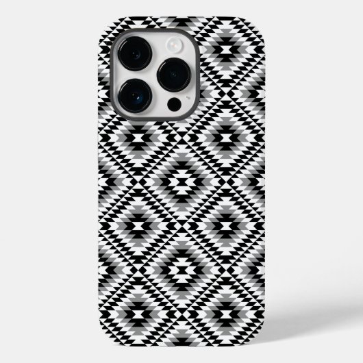Coques Case-Mate iPhone Motif de symboles BW+gris Aztec stylisé (Verso)