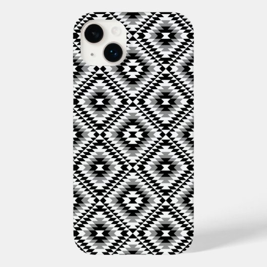 Coques Case-Mate iPhone Motif de symboles BW+gris Aztec stylisé (Verso)