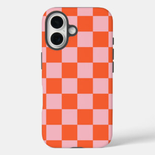 Coques iPhone 16 Motif de tableau de bord orange et rose