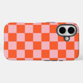 Coques Case-Mate iPhone Motif de tableau de bord orange et rose (Verso (horizontal))