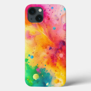 Case-Mate iPhone Case Motif de taches d'aquarelle abstraite vibrant