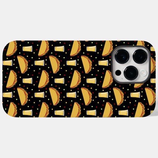 Coques Case-Mate iPhone Motif de Tacos et Tequila (Verso (horizontal))