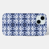 Coques Case-Mate iPhone Motif de teinture bleu foncé (Verso (horizontal))