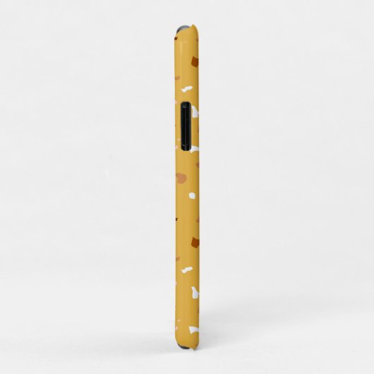 Coques Case-Mate iPhone Motif de Terrazzo Jaune (Dos/Droite)