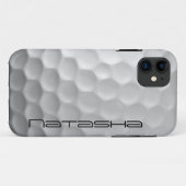 Coques Case-Mate iPhone Motif de texture de boule de golf personnalisé (Dos (Horizontal))