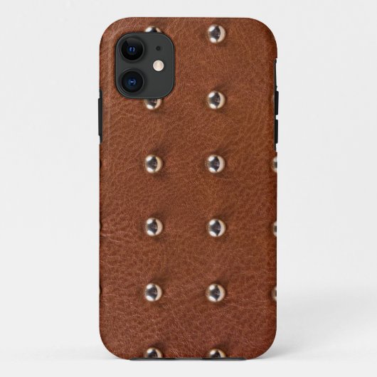 Coques Case-Mate iPhone motif de texture de cuir (Dos)