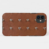 Coques Case-Mate iPhone motif de texture de cuir (Dos (Horizontal))