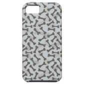 Coques Case-Mate iPhone Motif de texture d'os à fond gris (Dos)