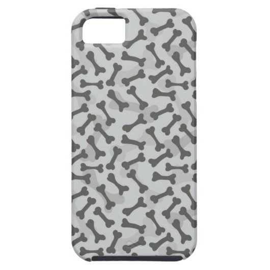 Coques Case-Mate iPhone Motif de texture d'os à fond gris (Dos)