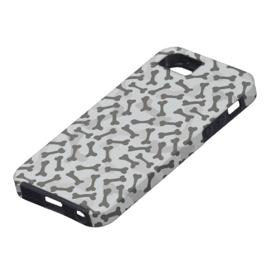 Coques Case-Mate iPhone Motif de texture d'os à fond gris (Bas)
