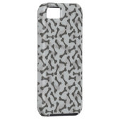 Coques Case-Mate iPhone Motif de texture d'os à fond gris (Dos/Droit)