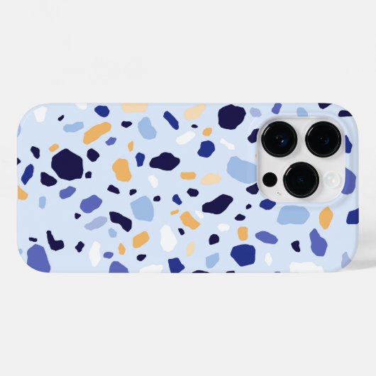 Coques Case-Mate iPhone Motif de texture moderne Terrazzo Stone (Verso (horizontal))