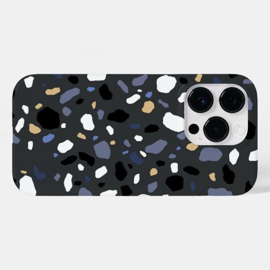 Coques Case-Mate iPhone Motif de texture moderne Terrazzo Stone (Verso (horizontal))