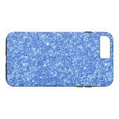 Coques Case-Mate iPhone Motif de texture Parties scintillant bleu clair (Dos (Horizontal))