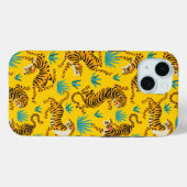 Coques Case-Mate iPhone Motif de tigre d'or asiatique (Verso (horizontal))