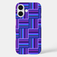 Motif de tissage à rayures bleues et violettes