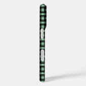 Coques Case-Mate iPhone Motif de tissage noir vert (Verso / Droite)
