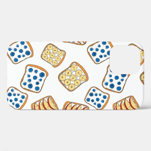 Coques Case-Mate iPhone Motif de toast (Verso (horizontal))