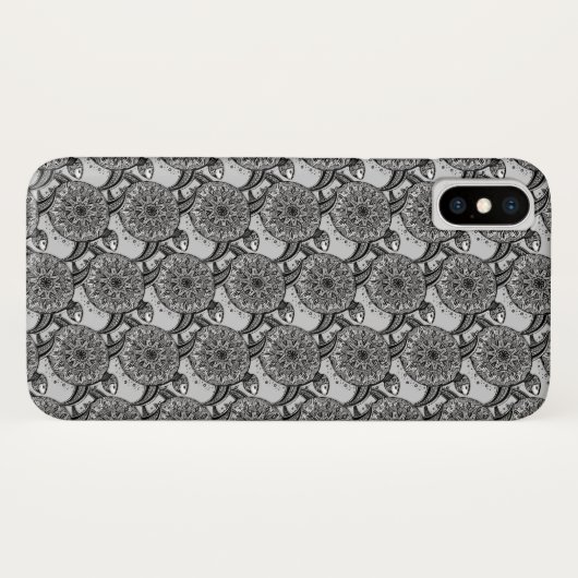 Coques Case-Mate iPhone Motif de tortue de style (Dos (Horizontal))