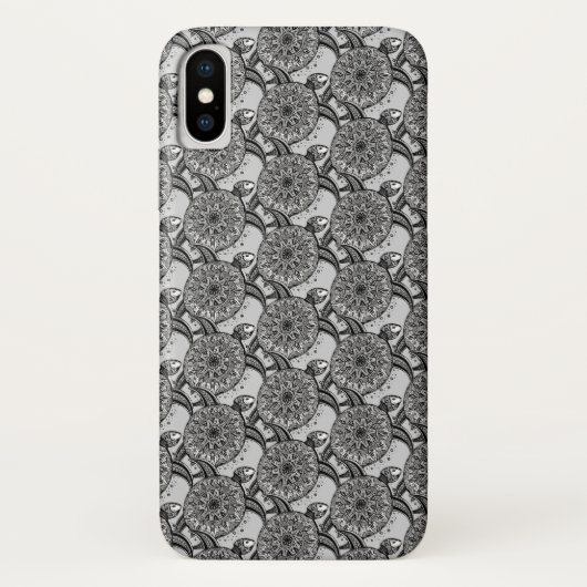 Coques Case-Mate iPhone Motif de tortue de style (Dos)