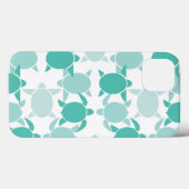 Coques Case-Mate iPhone Motif de tortue turquoise (Verso (horizontal))