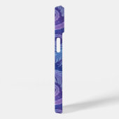 Coques Case-Mate iPhone Motif de tourbillon de plume sarcelle-violet cosmi (Verso / Droite)