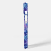 Coques Case-Mate iPhone Motif de tourbillon de plume sarcelle-violet cosmi (Verso / Gauche)