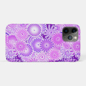 Coques Case-Mate iPhone Motif de tourbillon fractal, nuances de pourpre (Dos (Horizontal))