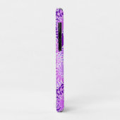 Coques Case-Mate iPhone Motif de tourbillon fractal, nuances de pourpre (Dos/Gauche)