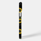Coques Case-Mate iPhone Motif de tournesol A01.b BG noir (Verso / Droite)