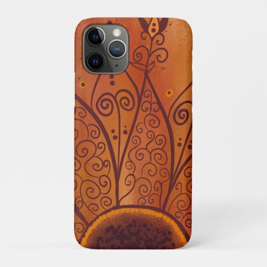 Coques Case-Mate iPhone Motif de tournesol Abstrait (Dos)